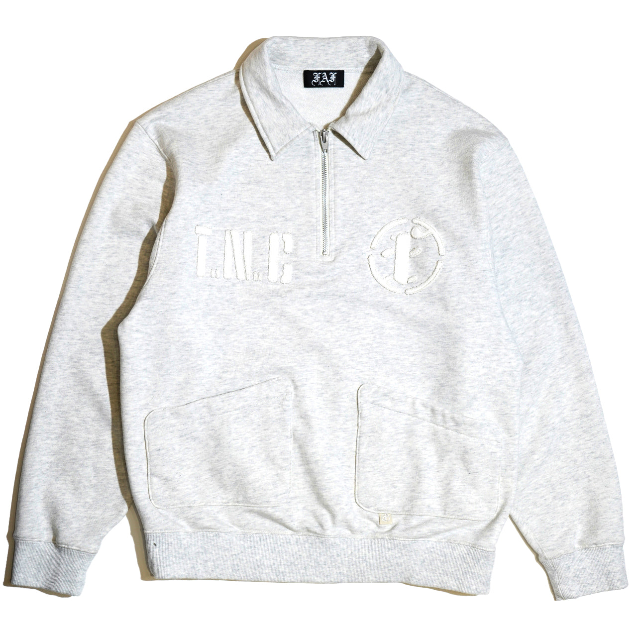 Half Zip Sweat Top / Gray