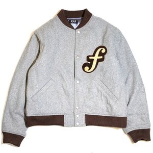 Wool Stadium Jacket / Gray