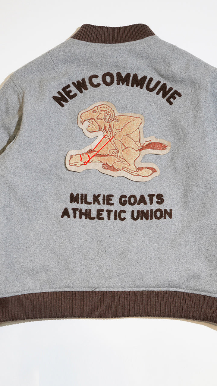 Wool Stadium Jacket / Gray
